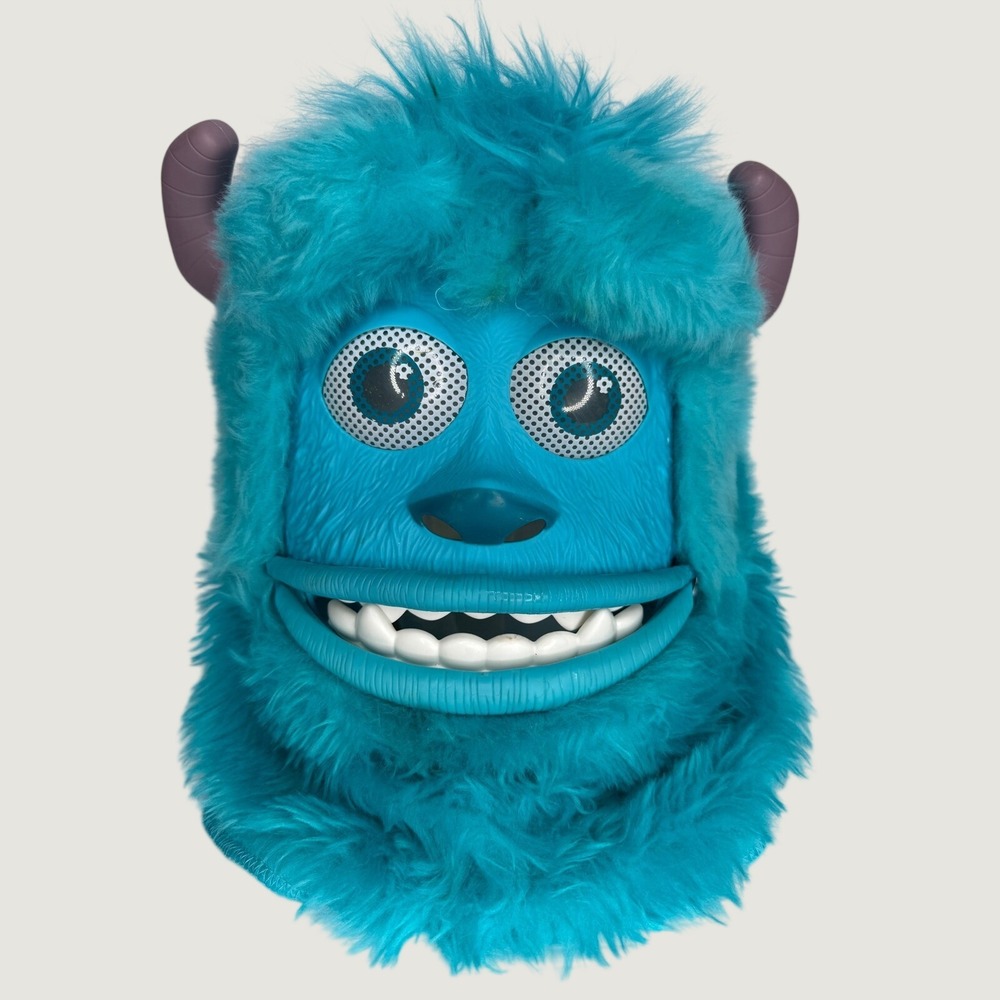 Disney Pixar Monsters Inc Sulley Moving Mouth Mask Furry Blue Sully Costume